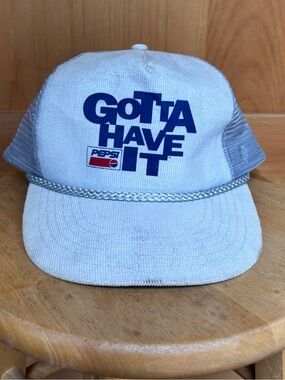 Pepsi White and Blue "Gotta Have It" Trucker Hat Vintage 90s